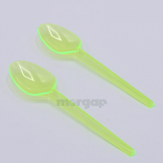 Picture of Transparent Plastic Ice Cream Spoon Color 50 pcs  