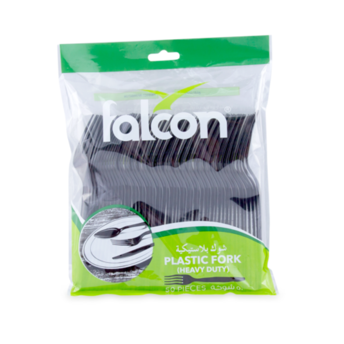 Picture of falcon black plastic fork - hd