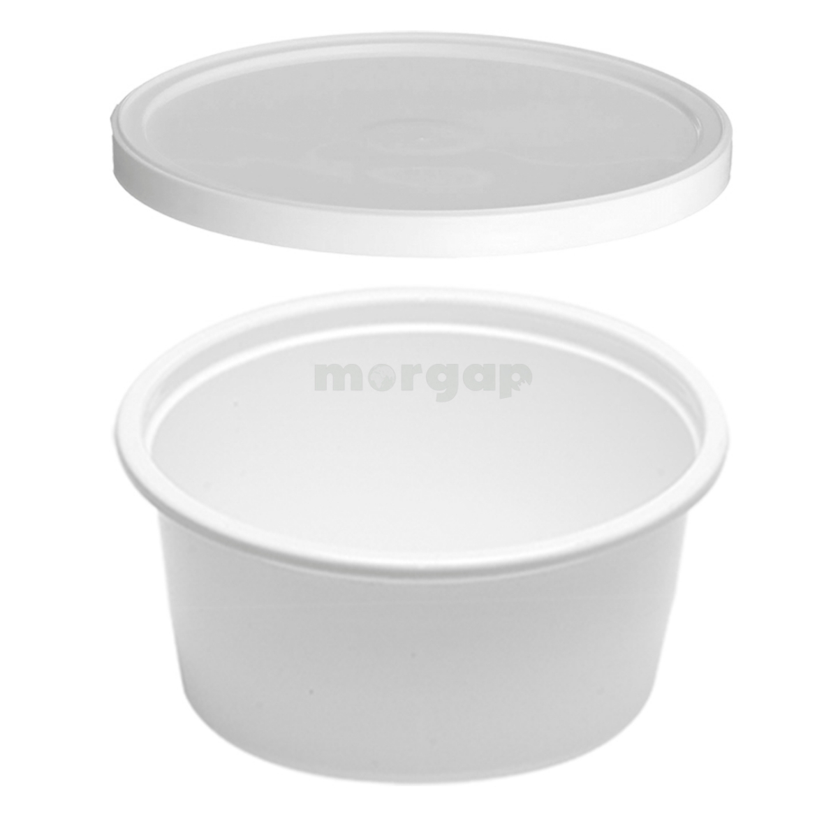Picture of falcon white plastic tub 500 cc w\lid