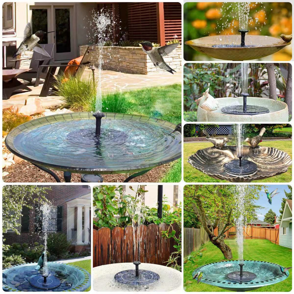 Picture of Solar Powered Bird Bath Fountain