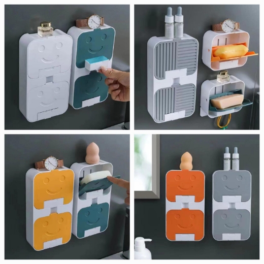 Picture of Double Soap Holder Box with Flip Lid